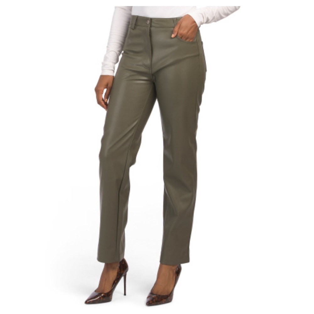Faux leather pants